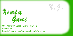 nimfa gani business card